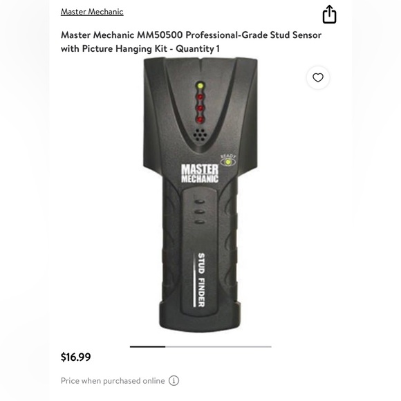 🆕 Master Mechanic Electronic Stud Finder - Picture 2 of 6